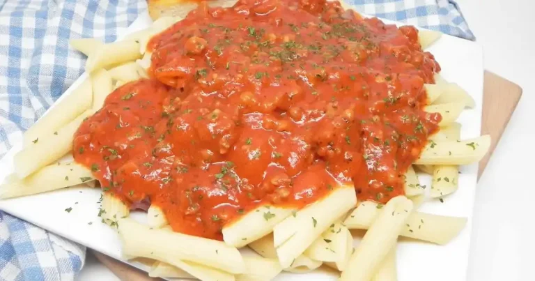 Foto da receita de Mostaccioli com Molho de Tomate Cremoso
