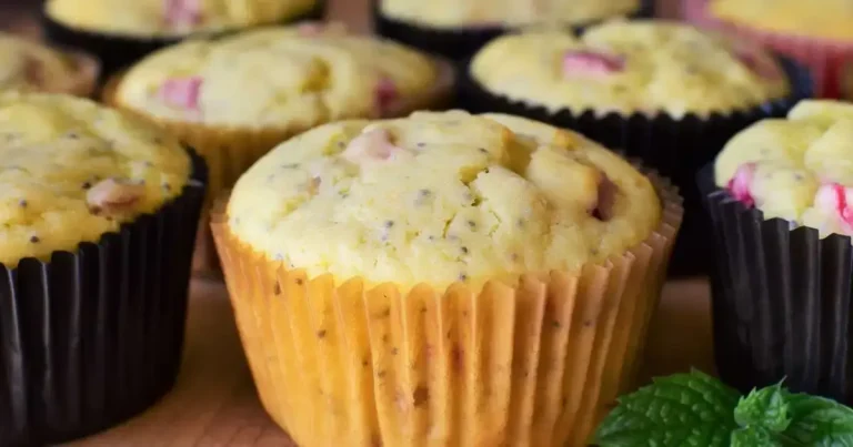 Foto da receita de Muffins de Ruibarbo com Sementes de Papoula
