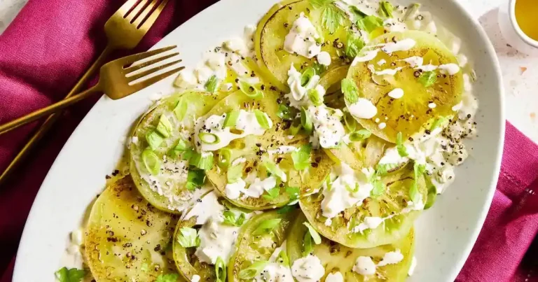 Foto da receita de Tomates Verdes na Frigideira com Remoulade Crocante
