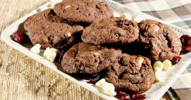 Biscoitos de Duplo Chocolate com Cranberry