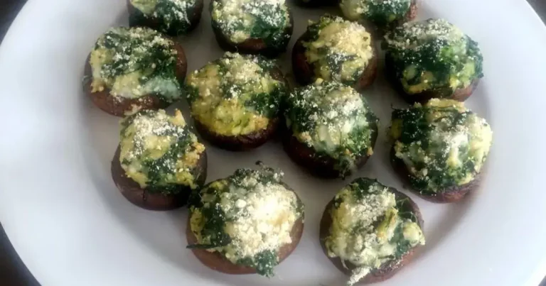 Foto da receita de Cogumelos Recheados com Espinafre