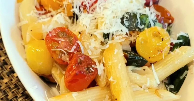 Foto da receita de Pasta com Tomate Cereja Assado