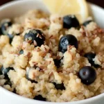 Quinoa de Café da Manhã com Limão e Mirtilo
