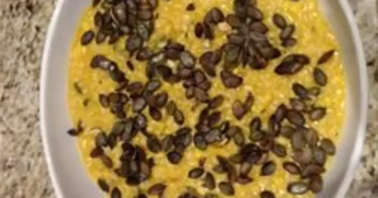 Risoto de Abóbora Butternut com Sementes de Abóbora Torradas
