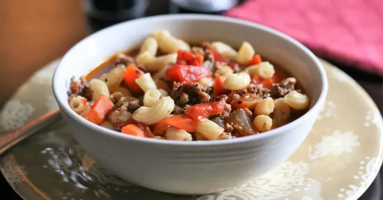Foto da receita de Sopa de Hambúrguer com Macarrão