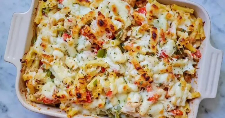 Foto da receita de Ziti Assado Alfredo com Frango Cajun